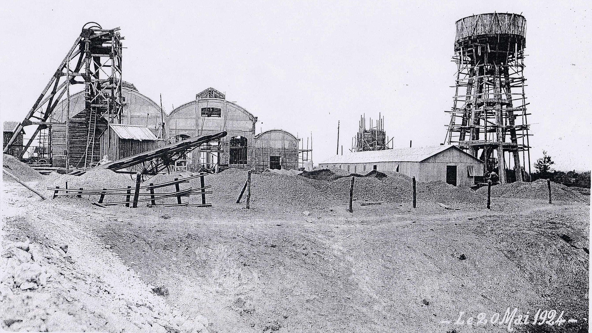 histoire-mine de Messeix -fonçage du puits Saint-Louis 1924